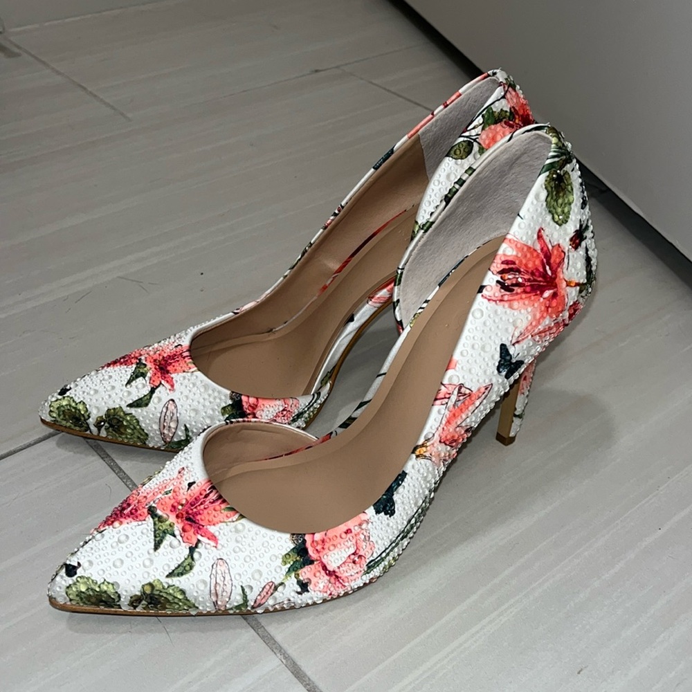 I.N.C - Beaded/Floral Pumps - Size 7